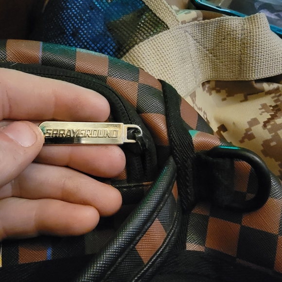 Sprayground limited edition backpack 600 retail Louis Vouton squares - Picture 5 of 14